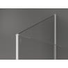 Mexen Kioto Walk-in Shower Wall 130 x 110 x 40 cm, black frame, white - 800-130-110-221-20-70-040