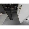 Mexen Kioto Walk-in Shower Wall 130 x 80 x 30 cm, black pattern, gold - 800-130-080-221-50-70-030