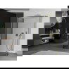 Mexen Kioto Walk-in Shower Wall 140 x 120 x 40 cm, Black Pattern, Gold - 800-140-120-221-50-70-040