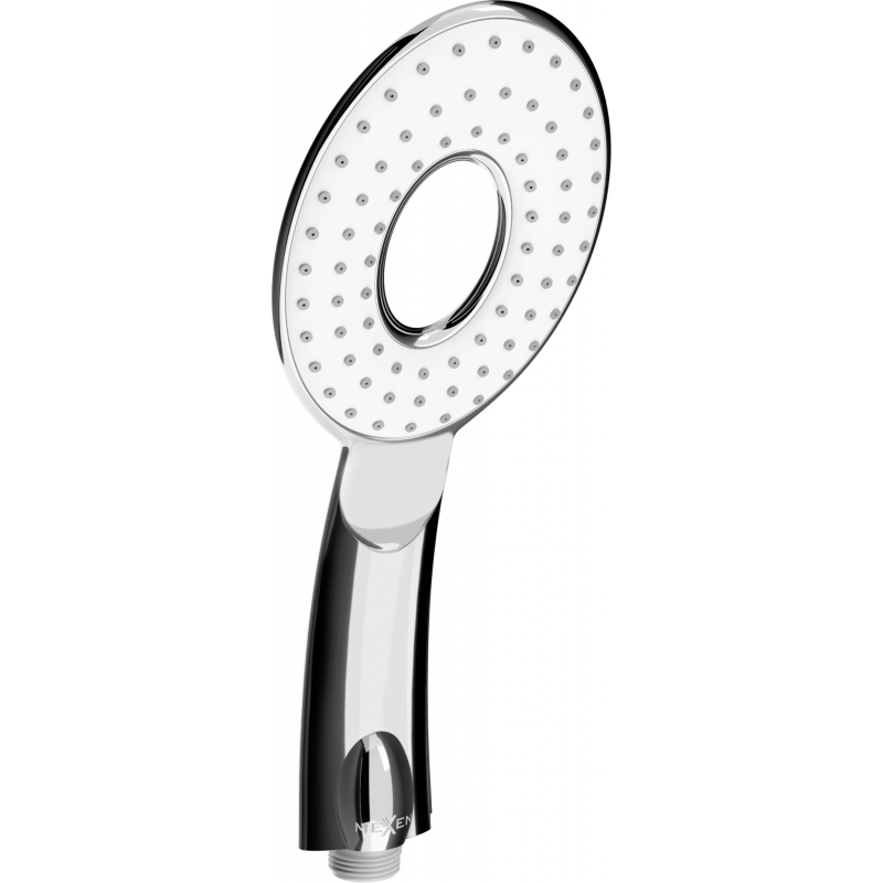 Mexen R-73 1-function shower handle, Chrome/White - 79573-02