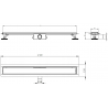 Mexen Flat M13 2in1 linear drain 120 cm, Black - 1710120