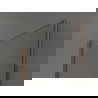 Mexen Kioto Walk-in Shower Wall 100 x 90 x 40 cm, Black Pattern, Rose Gold - 800-100-090-221-60-70-040