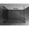 Mexen Kioto Walk-in Shower Wall 120 x 80 x 40 cm, transparent, gun gray brushed - 800-120-080-221-66-00-040
