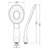 Mexen R-73 1-function shower head, black - 79573-70