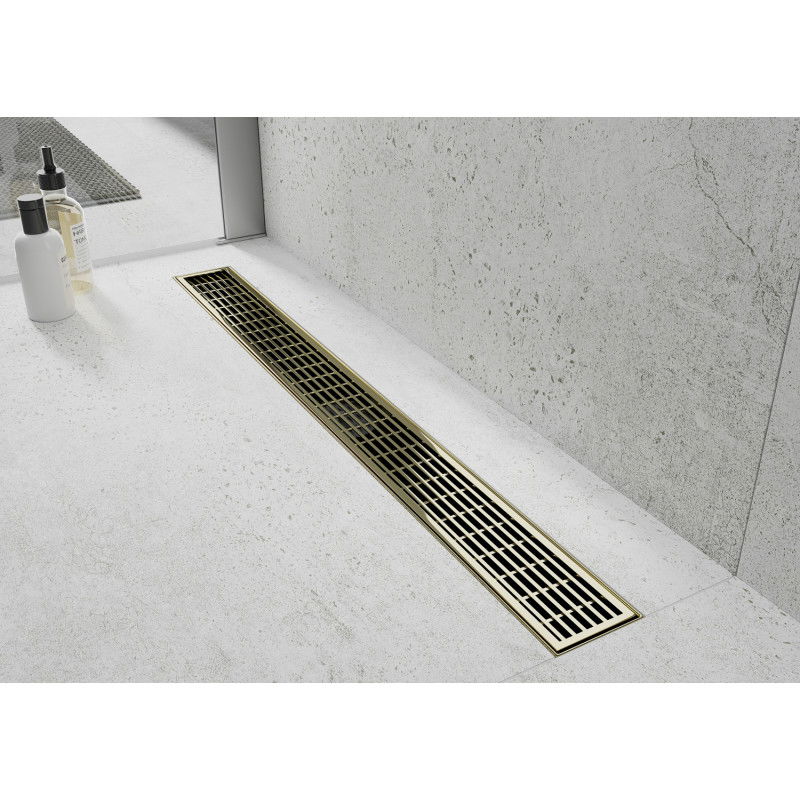 Mexen Flat M33 cover for 90 cm linear drain, gold - 1533090