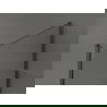 Mexen Kioto Walk-in Shower Panel 140 x 120 x 40 cm, transparent, gun gray brushed - 800-140-120-221-66-00-040