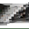Mexen Kioto Walk-in Shower Wall 140 x 80 x 40 cm, Black Pattern, Brushed Bronze - 800-140-080-221-65-70-040