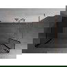 Mexen Kioto Walk-in Shower Wall 140 x 70 x 40 cm, black pattern, brushed brass - 800-140-070-221-65-70-040