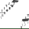 Mexen Dazz Shower Set with Rain Shower and Faucet, Black- 78107-70