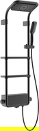 Mexen Dazz surface-mounted shower set with shower head and faucet, black- 78107-70