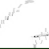 Mexen Bolt exposed shower set with rain shower and faucet, white/chrome - 78108-20