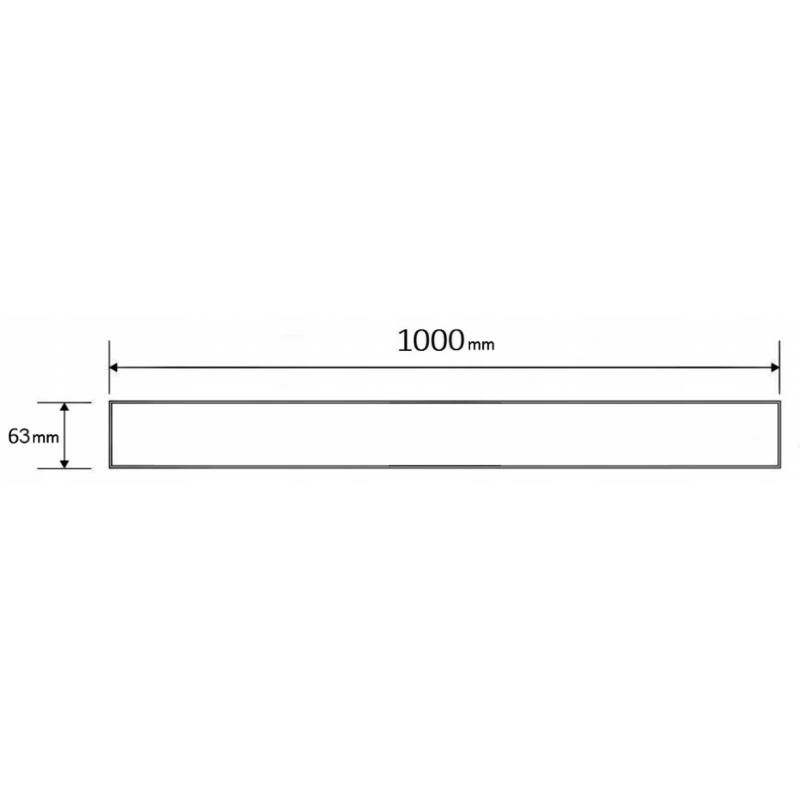 Mexen Flat M33 Cover for Linear Drain 100 cm, Black - 17330100