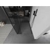 Mexen Kioto Walk-in Shower Wall 140 x 90 x 40 cm, transparent, black - 800-140-090-221-70-00-040