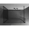 Mexen Kioto Walk-in Shower Wall 140 x 90 x 40 cm, transparent, black - 800-140-090-221-70-00-040