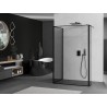 Mexen Kioto Walk-in Shower Wall 120 x 80 x 40 cm, Black Frame, Black - 800-120-080-221-70-70-040