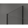 Mexen Kioto Walk-in Shower Wall 120 x 80 x 40 cm, Black Frame, Black - 800-120-080-221-70-70-040