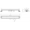 Mexen Flat 360° M33 Rotating Linear Drain 100 cm, inox - 1033100-40