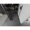 Mexen Kioto Walk-in Shower Wall 130 x 100 x 40 cm, transparent, gun metal - 800-130-100-221-95-00-040