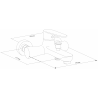 Mexen Kama bathtub mixer tap, Black - 72530-70