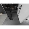 Mexen Kioto Shower Wall Walk-in 140 x 120 x 40 cm, Black Frame, Gun Metal - 800-140-120-221-95-70-040
