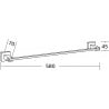 Mexen Vane towel rack, chrome - 7020924-00