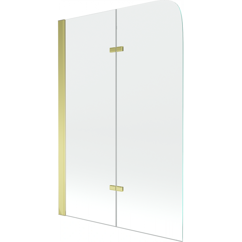 Mexen Felix 2-panel shower screen 80 x 140 cm, transparent, gold - 890-080-002-50-00