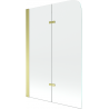 Mexen Felix 2-panel shower screen 80 x 140 cm, transparent, gold - 890-080-002-50-00