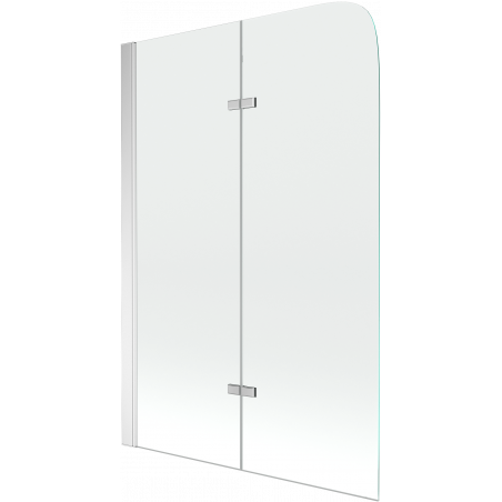 Mexen Felix 2-wing bathtub screen 80 x 140 cm, Transparent, Chrome - 890-080-002-01-00