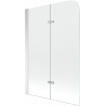 Mexen Felix 2-panel bath screen 80 x 140 cm, transparent, chrome - 890-080-002-01-00