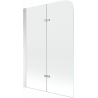 Mexen Felix 2-panel bathtub screen 80 x 140 cm, transparent, chrome - 890-080-002-01-00