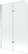 Mexen Felix 2-wing bathtub screen 80 x 140 cm, Transparent, Chrome - 890-080-002-01-00