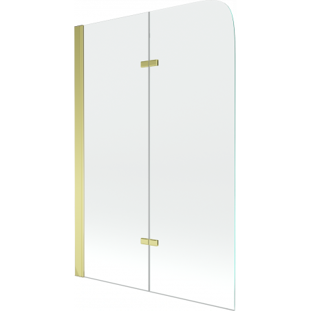 Mexen Felix 2-wing bathtub screen 100 x 140 cm, Transparent, Gold - 890-100-002-50-00