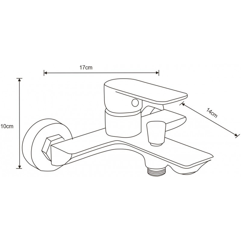 Mexen Alfa bathtub faucet, black/gold - 745730-75