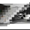 Mexen Kioto Walk-in Shower Wall 120 x 100 x 40 cm, Black Pattern, Brushed Nickel - 800-120-100-221-97-70-040