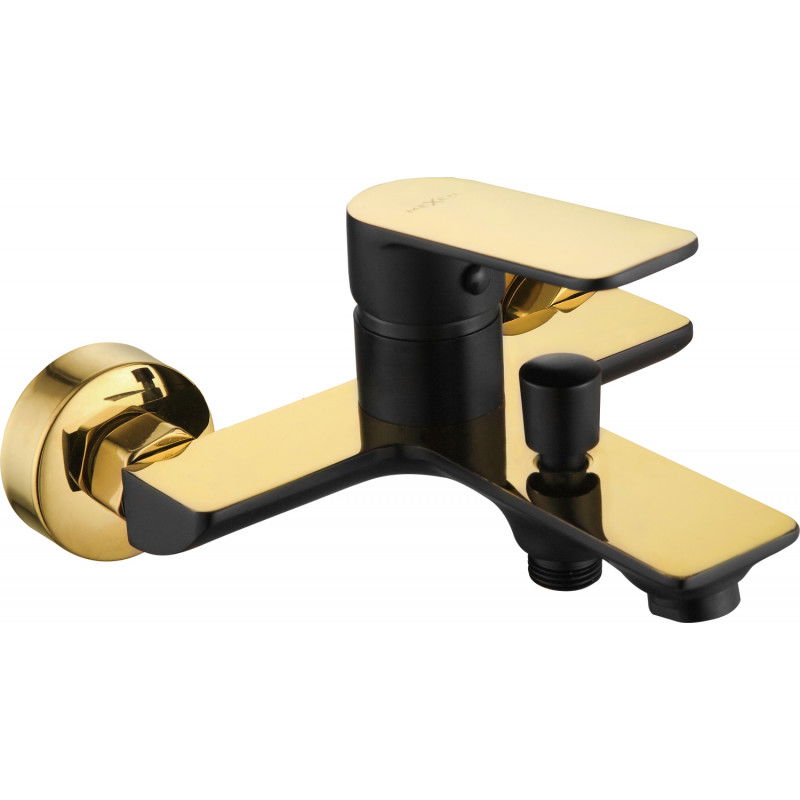 Mexen Alfa bathtub mixer tap, Black/Gold - 745730-75