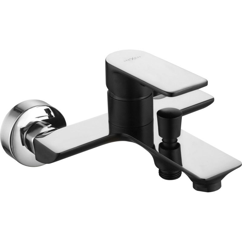 Mexen Alfa bathtub mixer tap, Black/Chrome - 745730-71