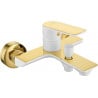 Mexen Alfa bathtub mixer tap, White/Gold - 745730-25
