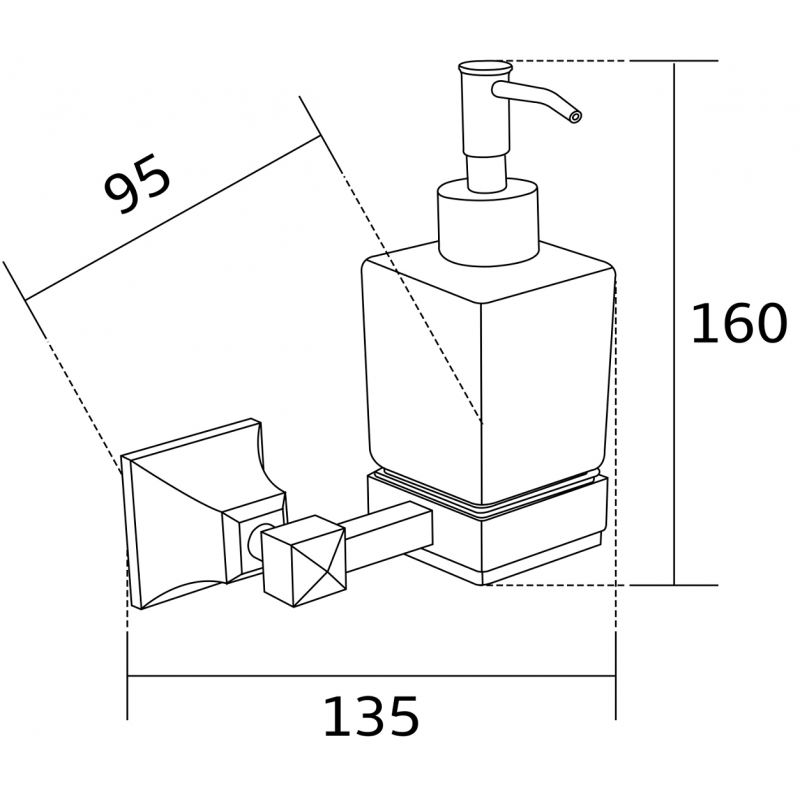 Mexen Dalia soap dispenser, chrome - 70173388-00