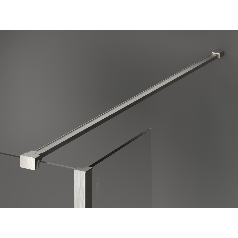 Mexen Kioto Walk-in Shower Screen 95 x 90 x 40 cm, transparent, brushed nickel - 800-095-090-221-97-00-040