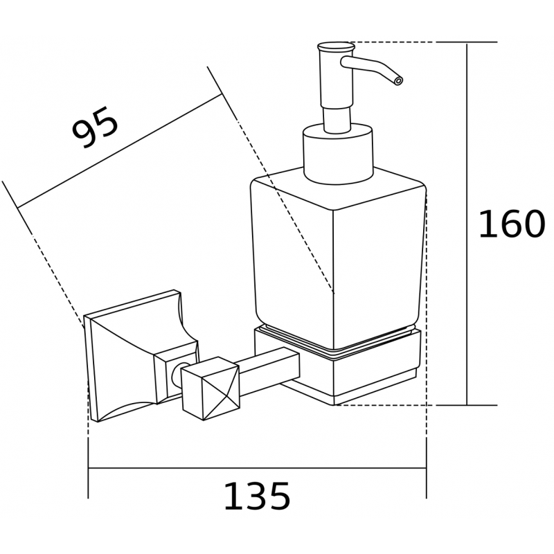 Mexen Dalia Soap Dispenser, Black - 70173388-70