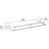 Mexen Zoja hanging glass shelf, Chrome - 7019137-00