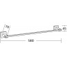 Mexen Vane towel rack, gold - 7020924-50