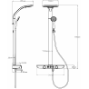 Mexen Blaze exposed shower set with rain shower and faucet, black/chrome - 78109-71