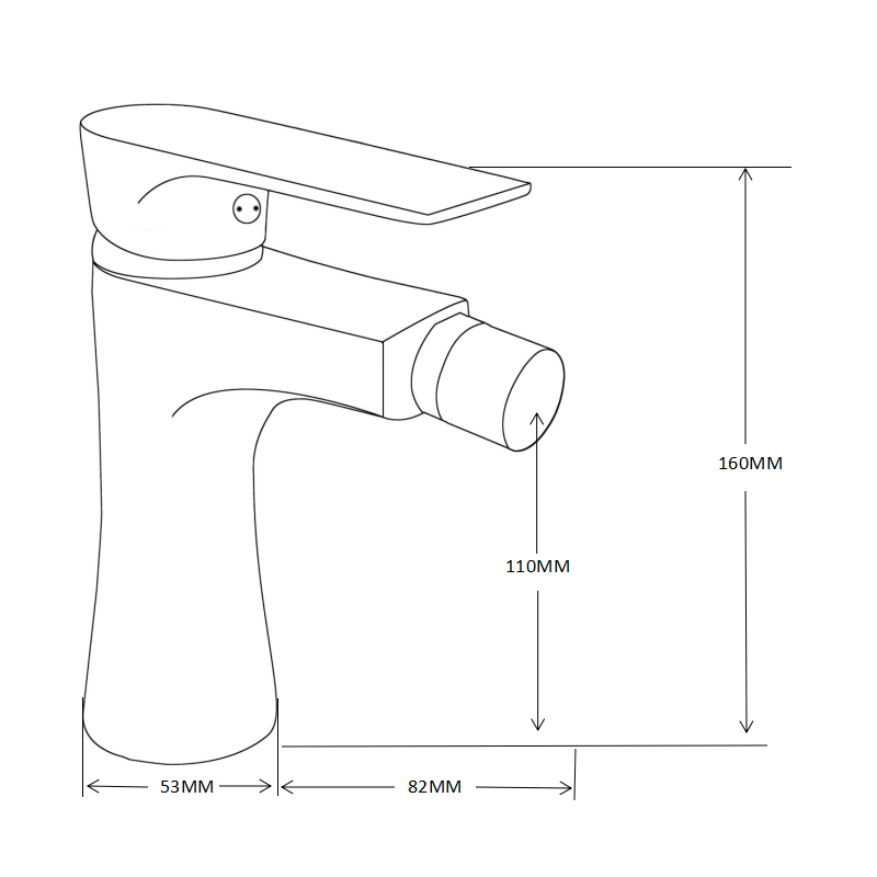 Mexen Axel bidet faucet, chrome - 73820-00