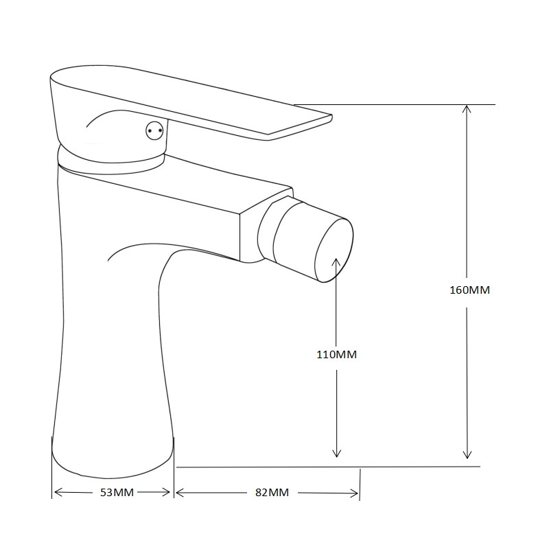 Mexen Axel bidet tap, chrome - 73820-00