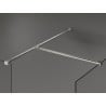 Mexen Kioto Walk-in Shower Screen 100 x 80 cm, Transparent, Brushed Nickel - 800-100-202-97-00-080