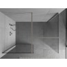 Mexen Kioto Walk-in shower wall 100 x 90 cm, transparent, brushed nickel - 800-100-202-97-00-090