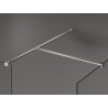Mexen Kioto Walk-in shower wall 100 x 90 cm, transparent, brushed nickel - 800-100-202-97-00-090