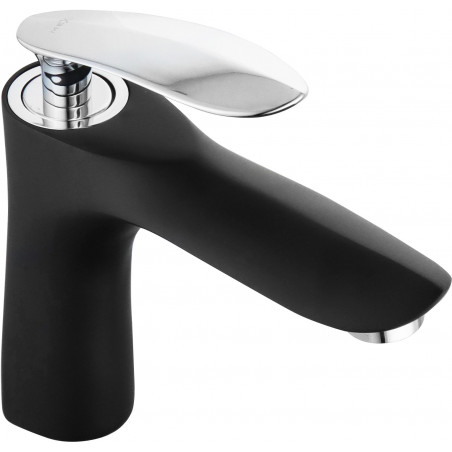 Mexen Lily washbasin faucet, black/chrome - 73600-17