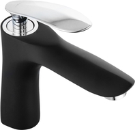 Mexen Lily washbasin faucet, black/chrome - 73600-17